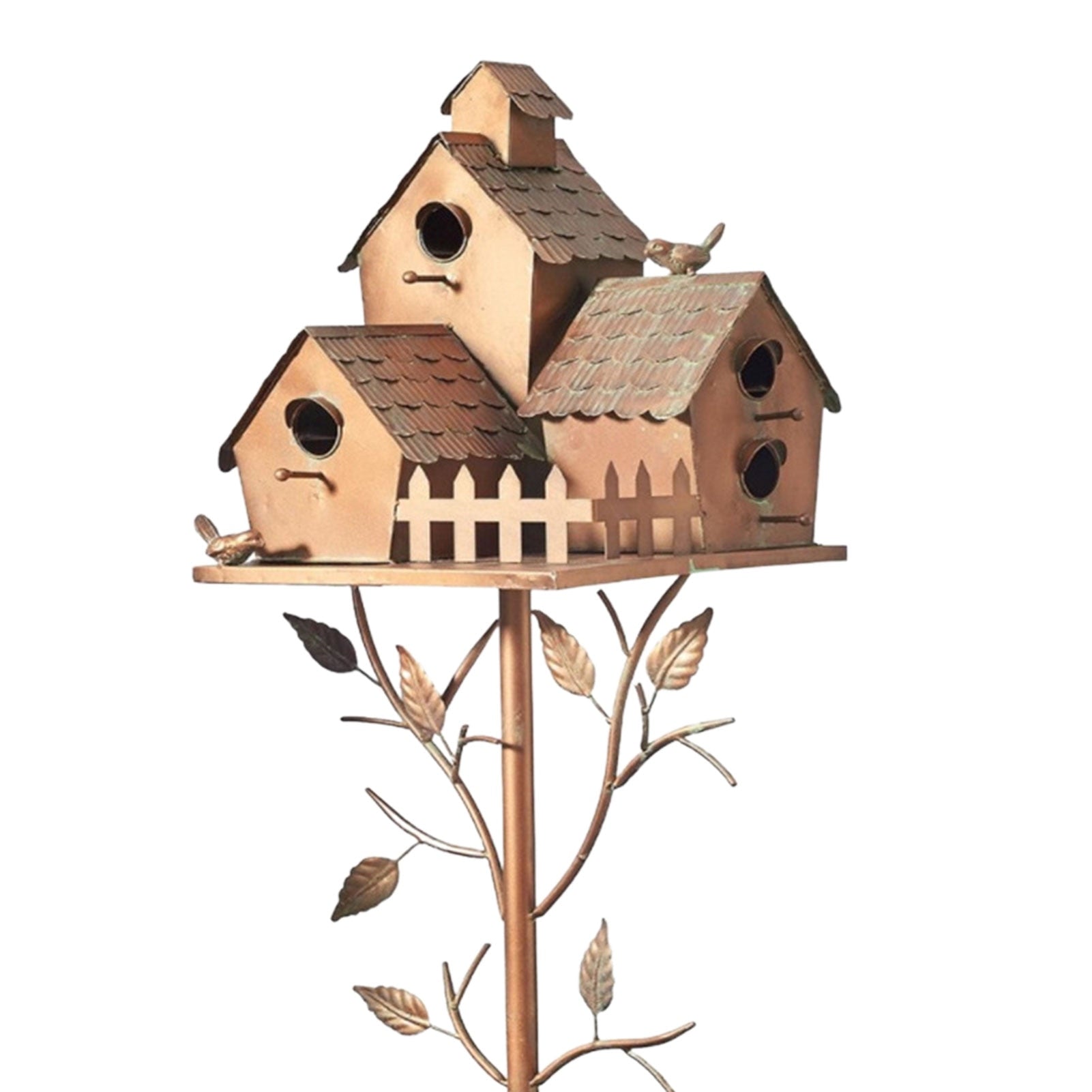 Maliben | Metal Art Birdhouse On Garden Stake - Feathernest