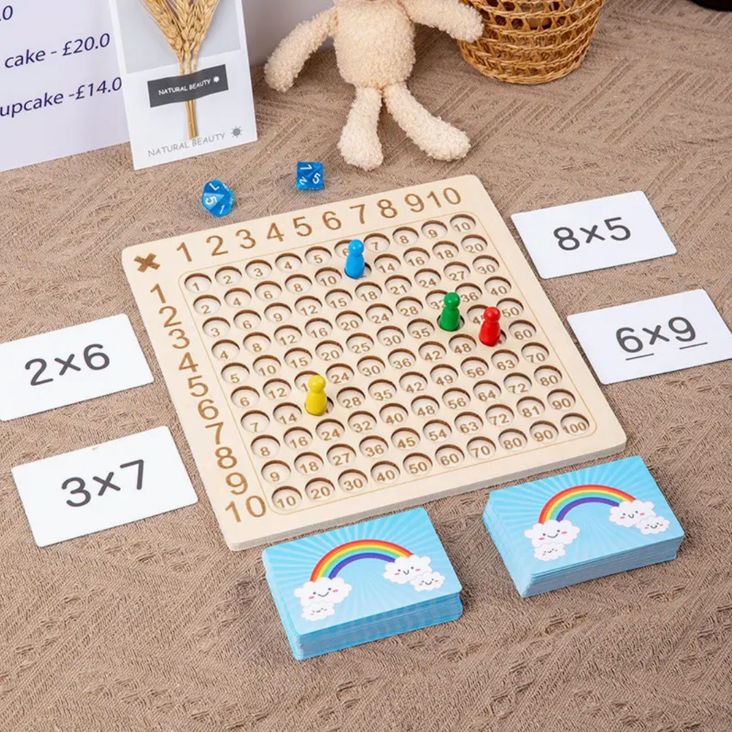 Maliben | Ecotoys Mathmaster | Math Fun For Smart Kids - Wooden Montessori Multiplication Board