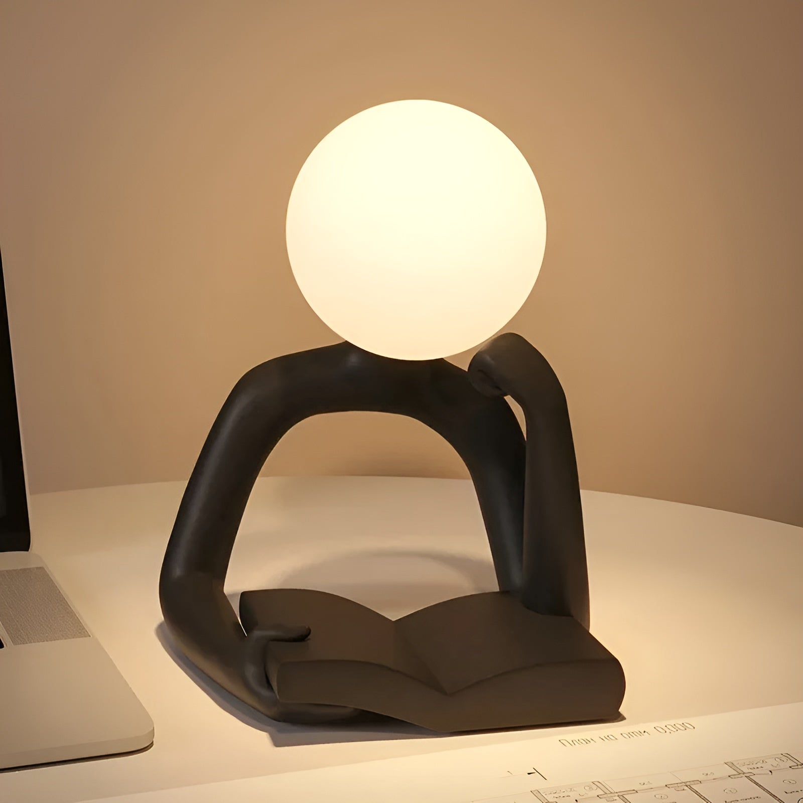 Maliben | Luxlume Refined Designer Table Lamp – Modern Art With Atmospheric Lighting