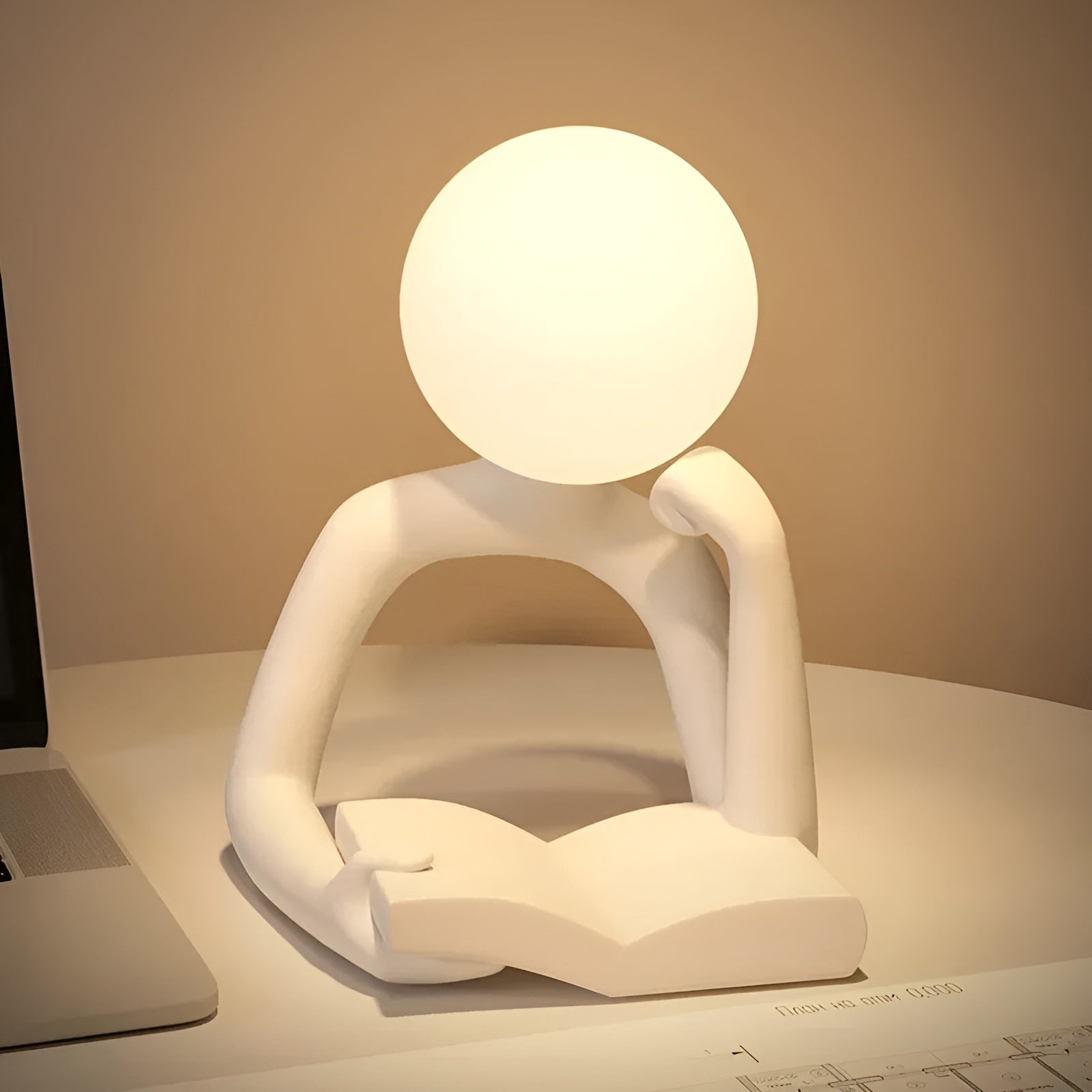 Maliben | Luxlume Refined Designer Table Lamp – Modern Art With Atmospheric Lighting