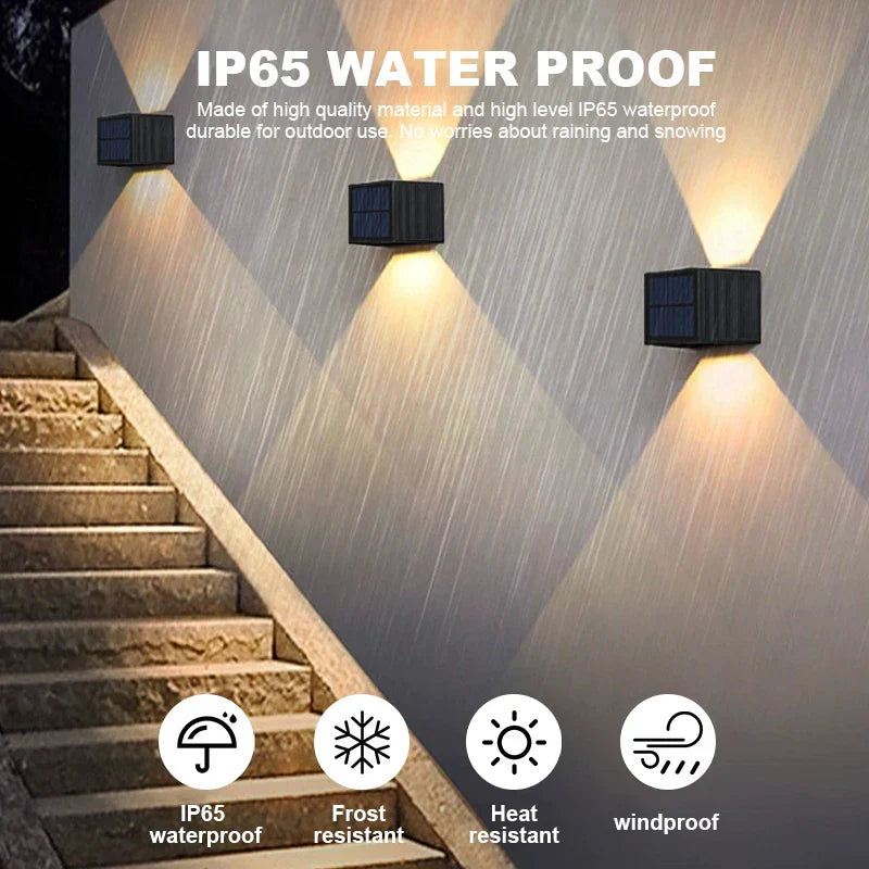 Maliben | Solar Wall Light Solarabeam Flex | Warm White | Ip65 Waterproof | Adjustable Light Angle