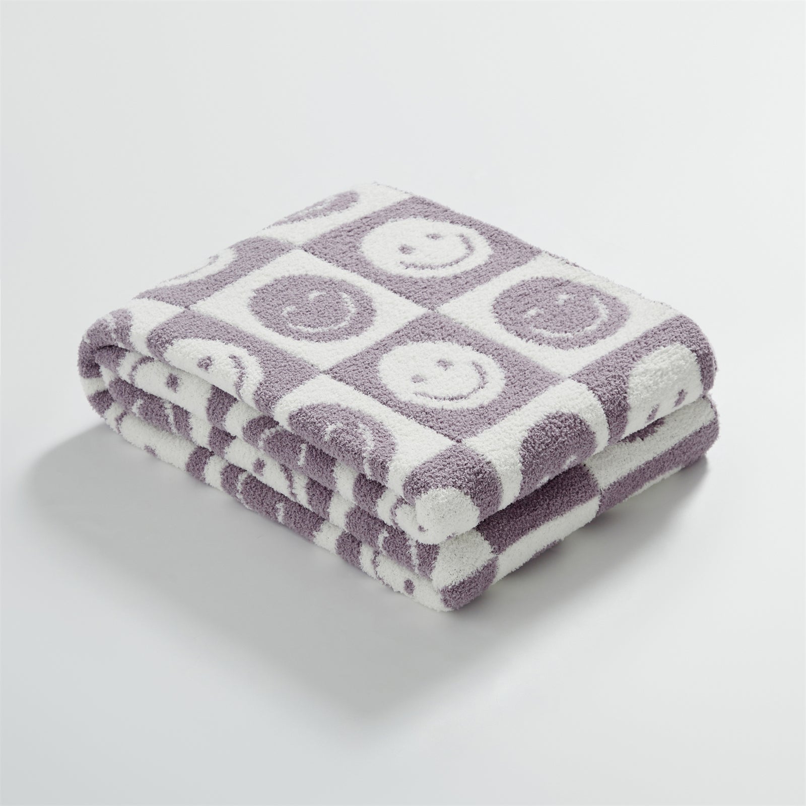 Maliben Smiley Checked Blanket