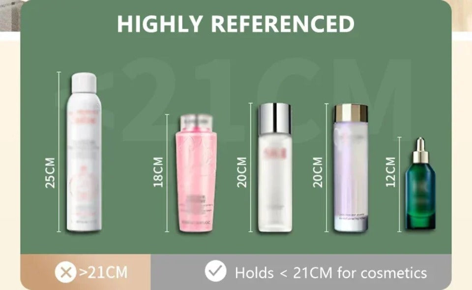 Maliben | Luxury Transparent Makeup Organizer With Sliding Doors And Drawers