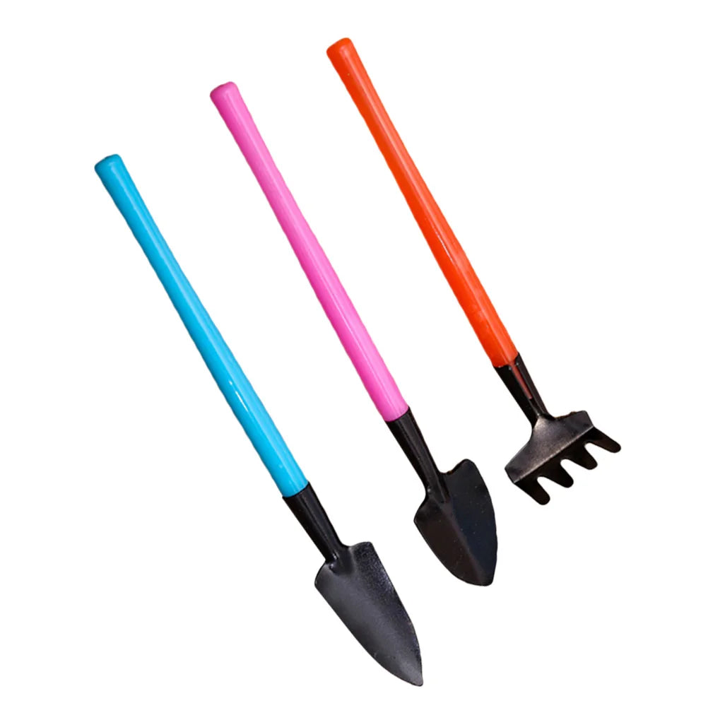 Maliben | Florinita 3-Piece Mini Garden Tool Set | Hand Trowel, Rake & Shovel | For Houseplants & Bonsai | 22 Cm Length
