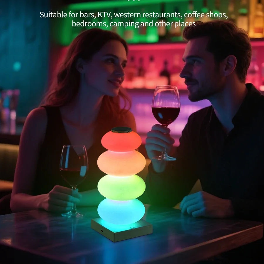 Maliben | Auraglow Led Table Lamp | 16 Rgb Colors & Warm White | Touch Dimming | Usb Operation | 3w