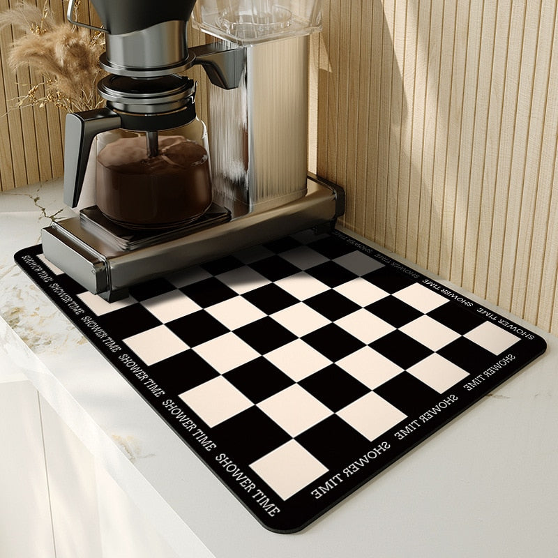 Maliben | Draining Mat | Super Absorbent, Non-Slip & Unique Design