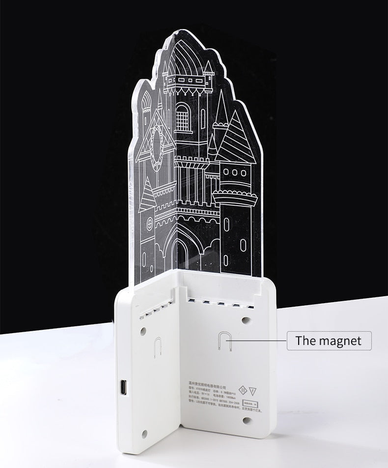Maliben | 3d Led Rechargeable Wall Night Lamp
