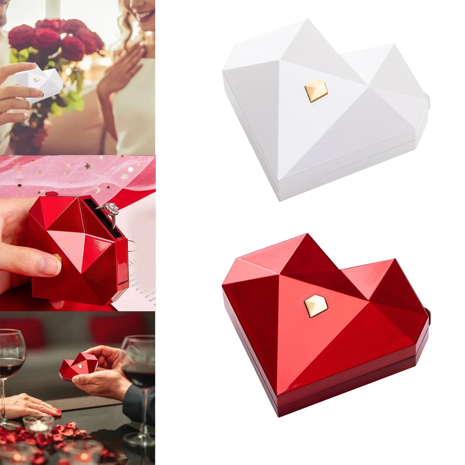 Maliben | Prism Heart Surprise Love Ring Box