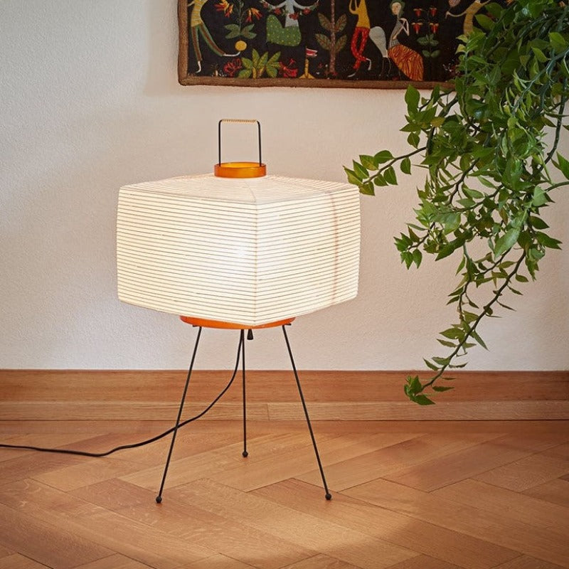 Maliben Japanese Creative Paper Floor Lamp with Tripod