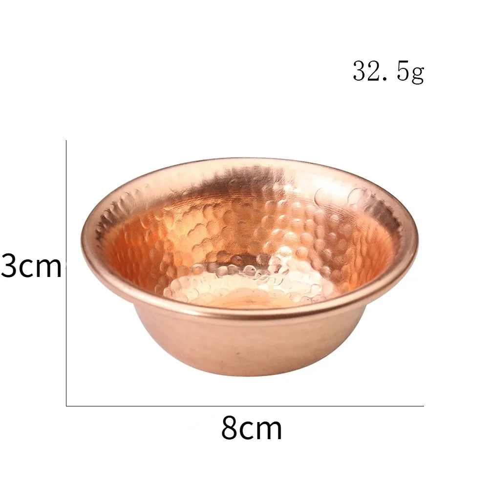 Maliben | Nepalese Pure Copper Water Preparation Bowl Handmade Hammer Pattern Holy Water Bowl For Buddha Buddhism Accessories