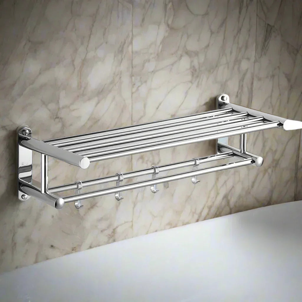 Maliben | Steelrack Wall-Mounted Stainless Steel Towel Holder – Minimalist Space-Saving Rack For Bathroom & Kitchen