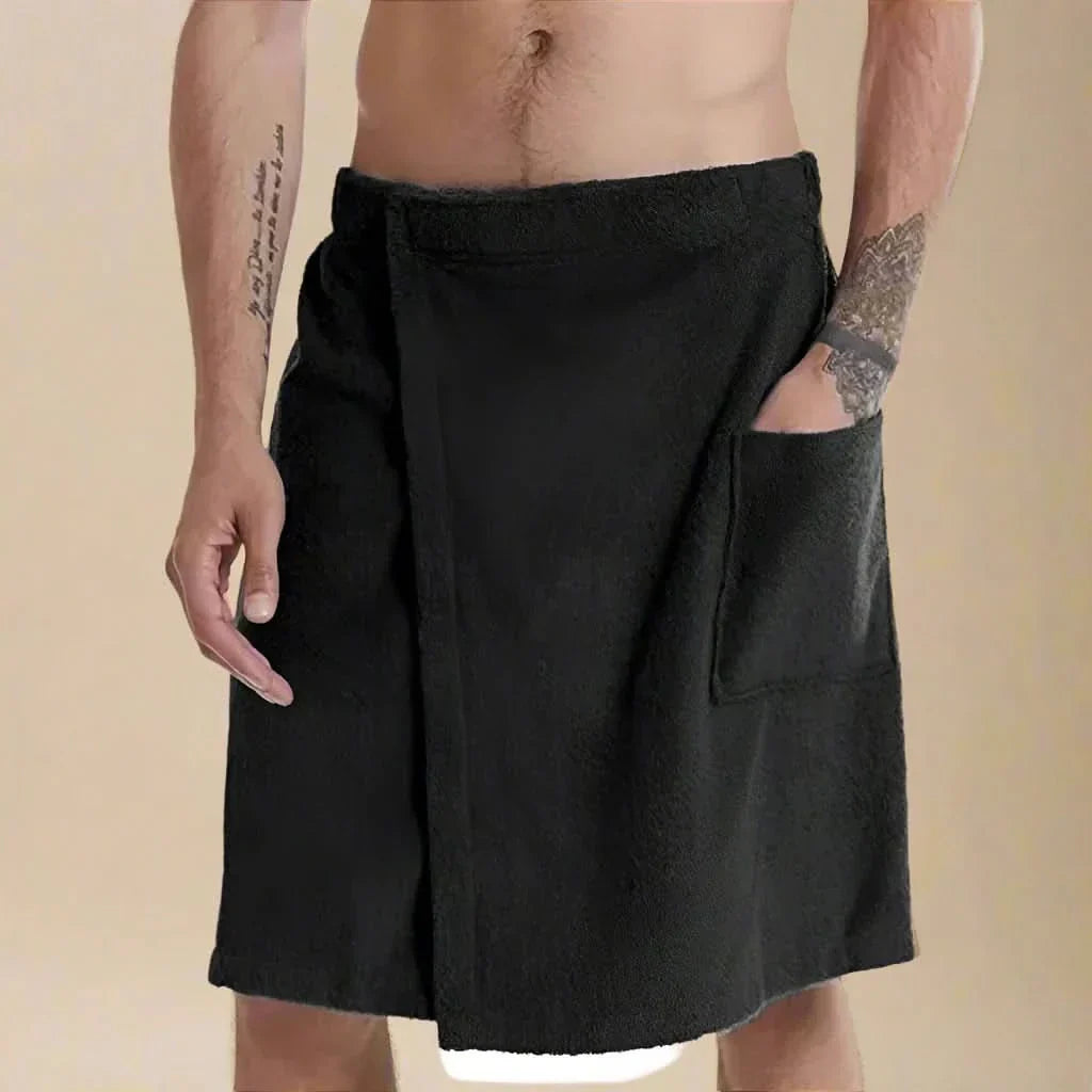 Maliben | Portable Bath Towel Robe – Soft & Versatile Bath Towel With Pockets For Sauna, Beach & Fitness