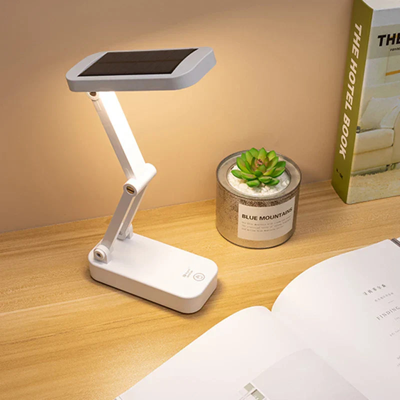 Maliben | Solar Led Table Lamp | Foldable & Dimmable | Usb Rechargeable | Eye-Friendly & Modern