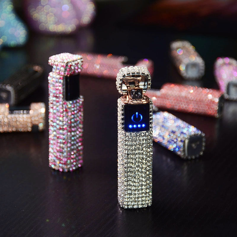Maliben | Sparkle Stone Rhinestone Rechargeable Portable Lighter