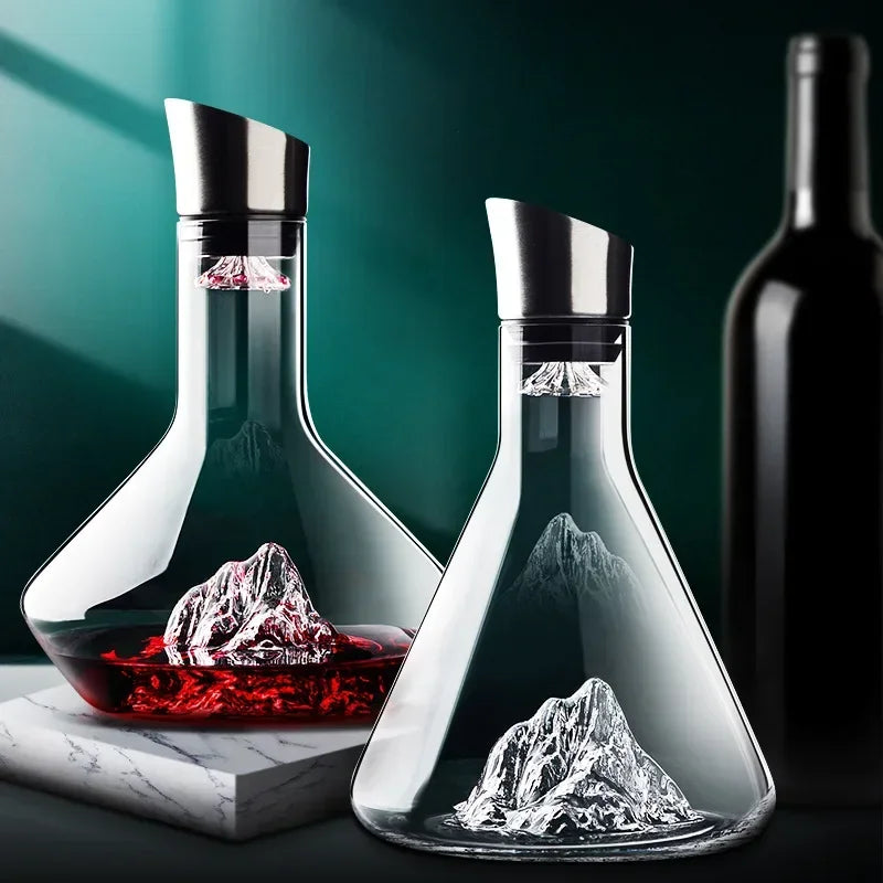 Maliben | 1500ml Iceberg Decanter Creative lead-free crystal material luxury high-quality home red wine wine distributor decanter wine jug