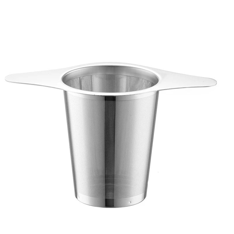 Maliben | Tea Egg Leafluxe Stainless Steel | Extra Fine Mesh Tea Strainer | With Double Handles | For Loose Tea