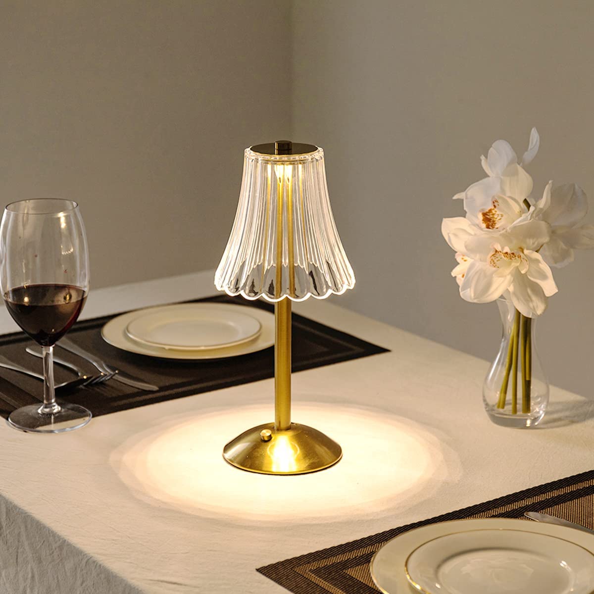 Maliben | Golden Crystal Table Lamp