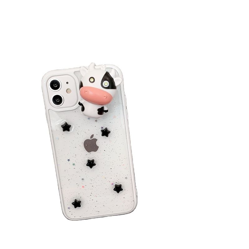 Maliben | Glowing Cow 3d Transparent Iphone Case