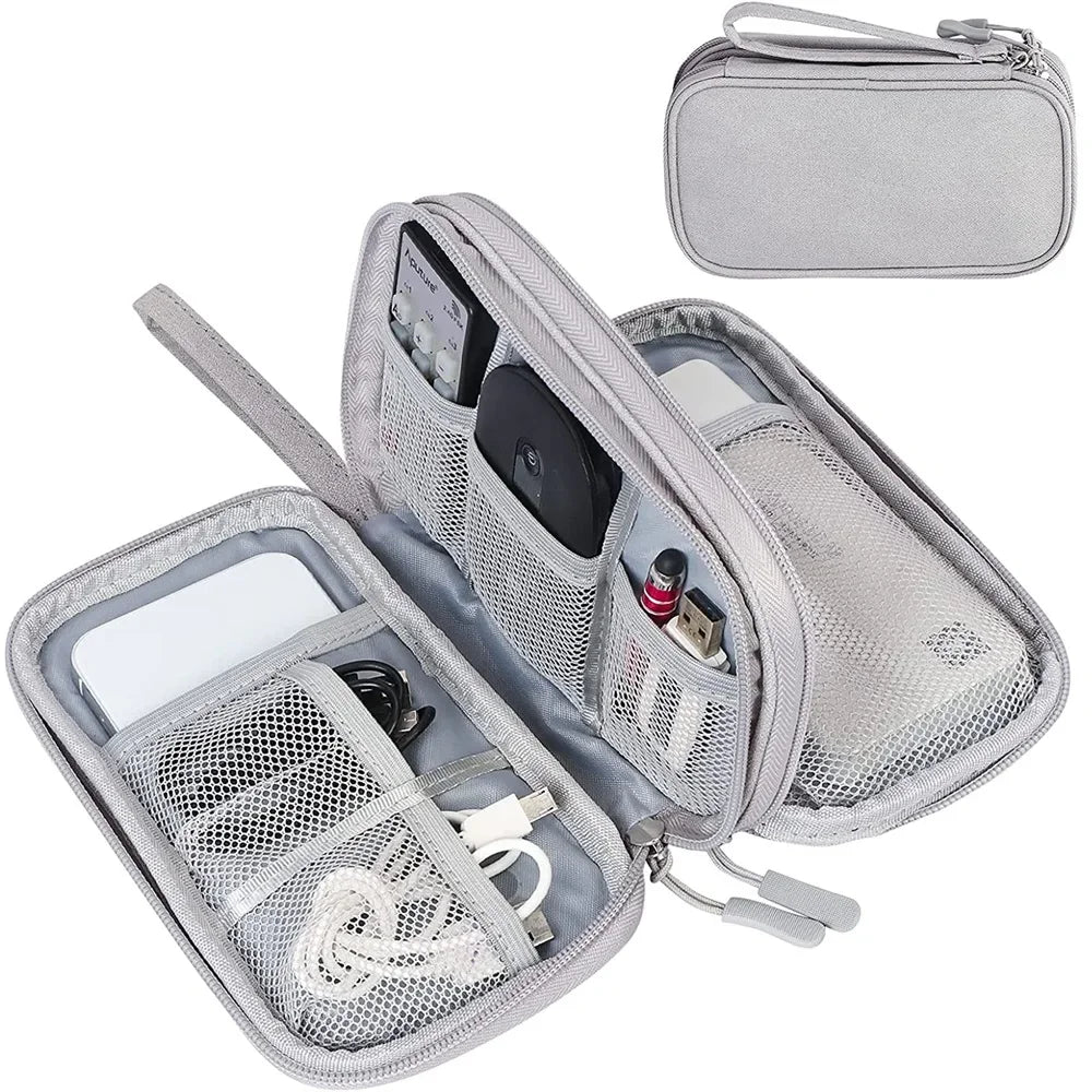 Maliben | Techviva Packsafe Electronic Organizer Bag | 2-Layer & Waterproof | For Cables, Chargers, Usb & Accessories | Compact & Portable