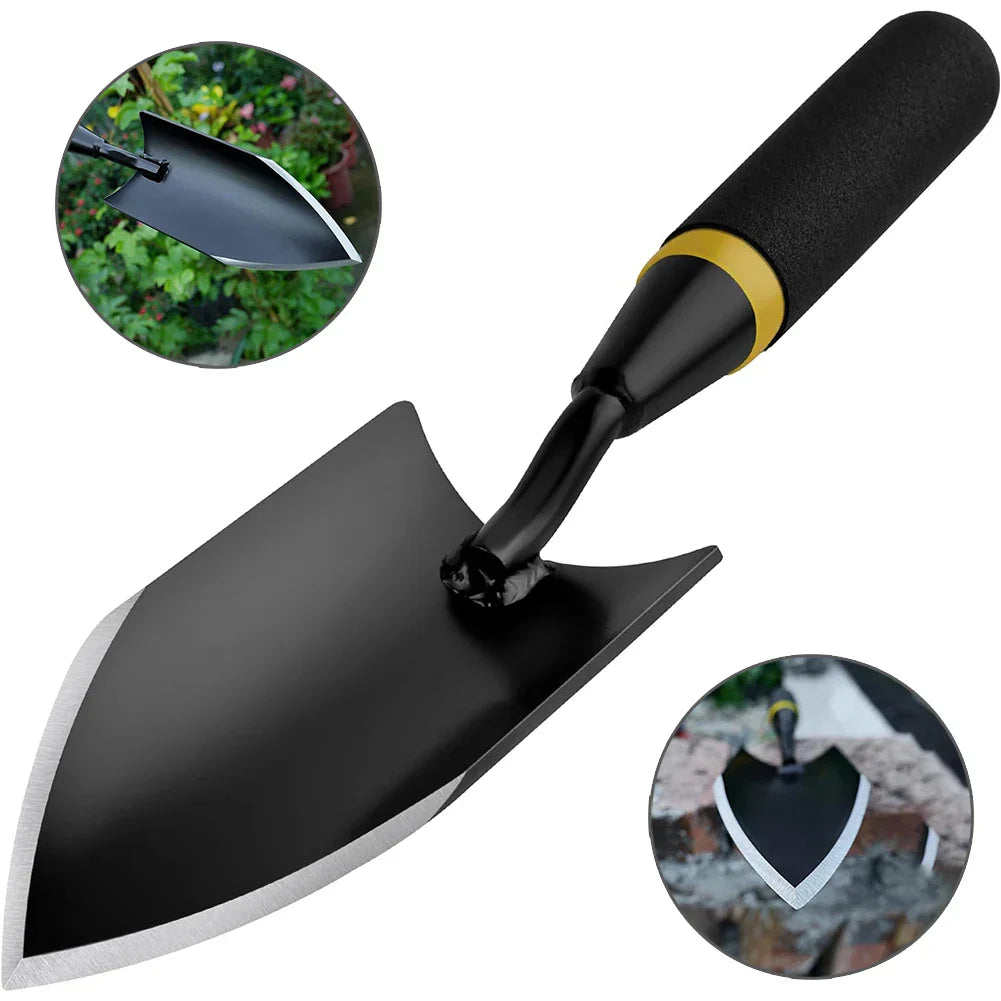 Maliben | Terragrip Garden Spade | Extra Robust & Ergonomic | Seamlessly Welded | For Hard Soils & Roots