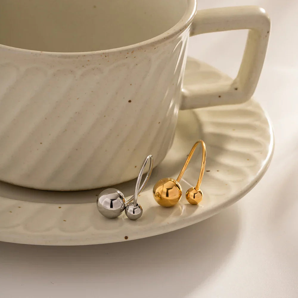 Maliben | 18k Bold Two Ball Open Ring