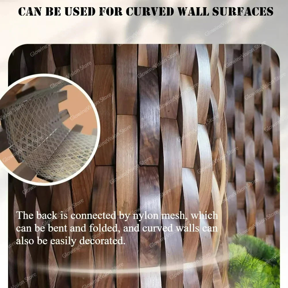 Maliben | 3d Mosaic Wall Panel Solid Wood Acoustic Decor