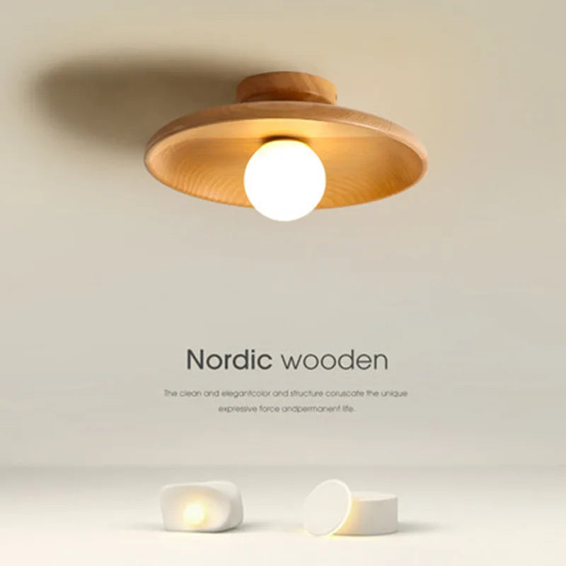 Maliben | Woodland Ceiling Lamp - Elegant Wooden Ceiling Lamp With Warm Led Light For Your Interior