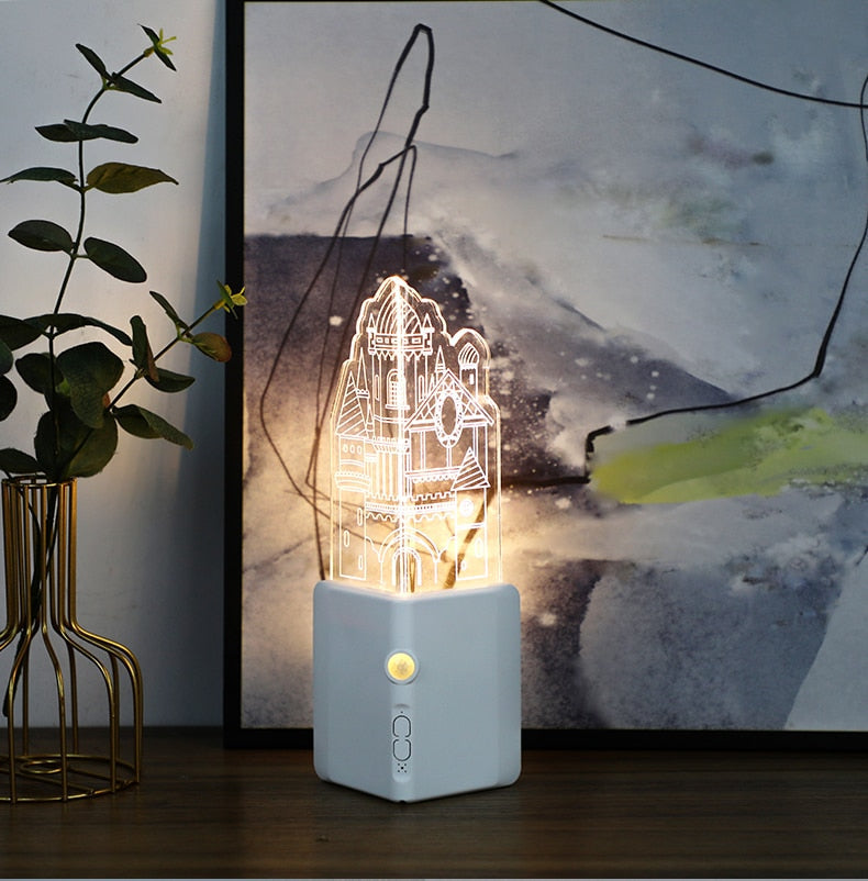 Maliben | 3d Led Rechargeable Wall Night Lamp