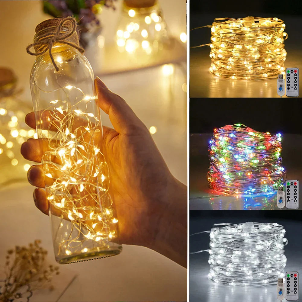 Maliben | Led Fairy Lights LuMicord | Usb & Remote Control | 8 Modes | Warm White | Ip65 Waterproof | Copper Wire | 5–30 m
