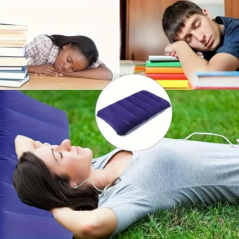 Maliben | Inflatable Travel Pillow 47x30 Cm | Foldable & Lightweight | Airnest Outdoor Air Cushion For Camping & Air Travel