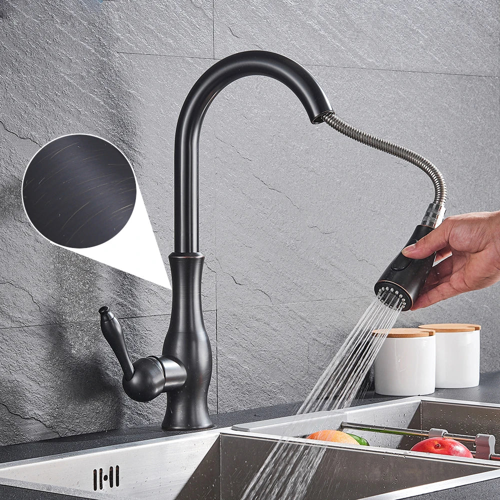 Maliben | Glamfaucet Kitchen Faucet - Luxury Golden Kitchen Mixer Faucet