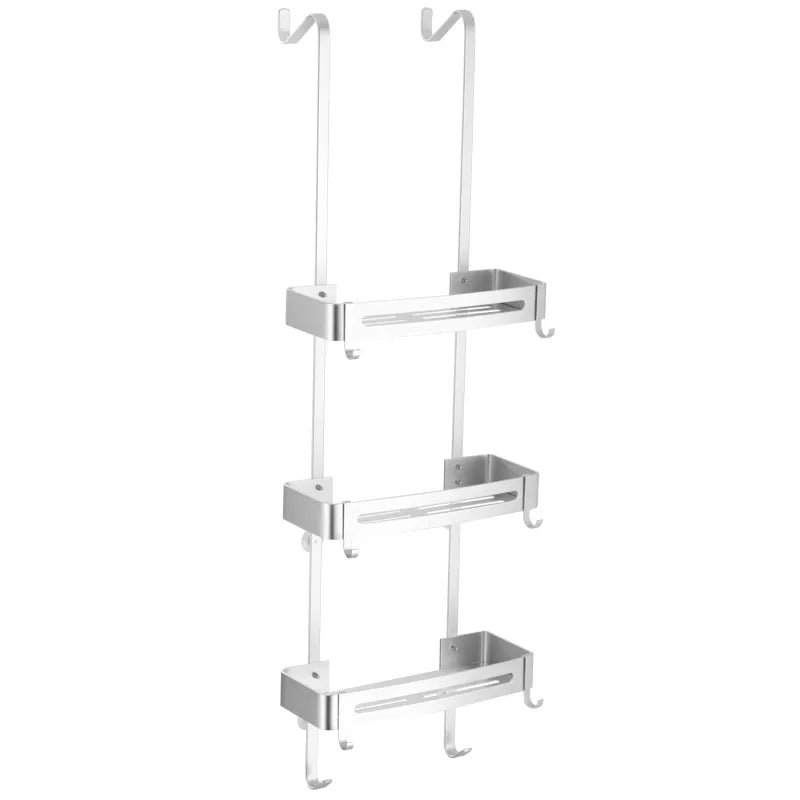 Maliben | Sleek Shower Nail-Free Dual Layer Organizer Rack