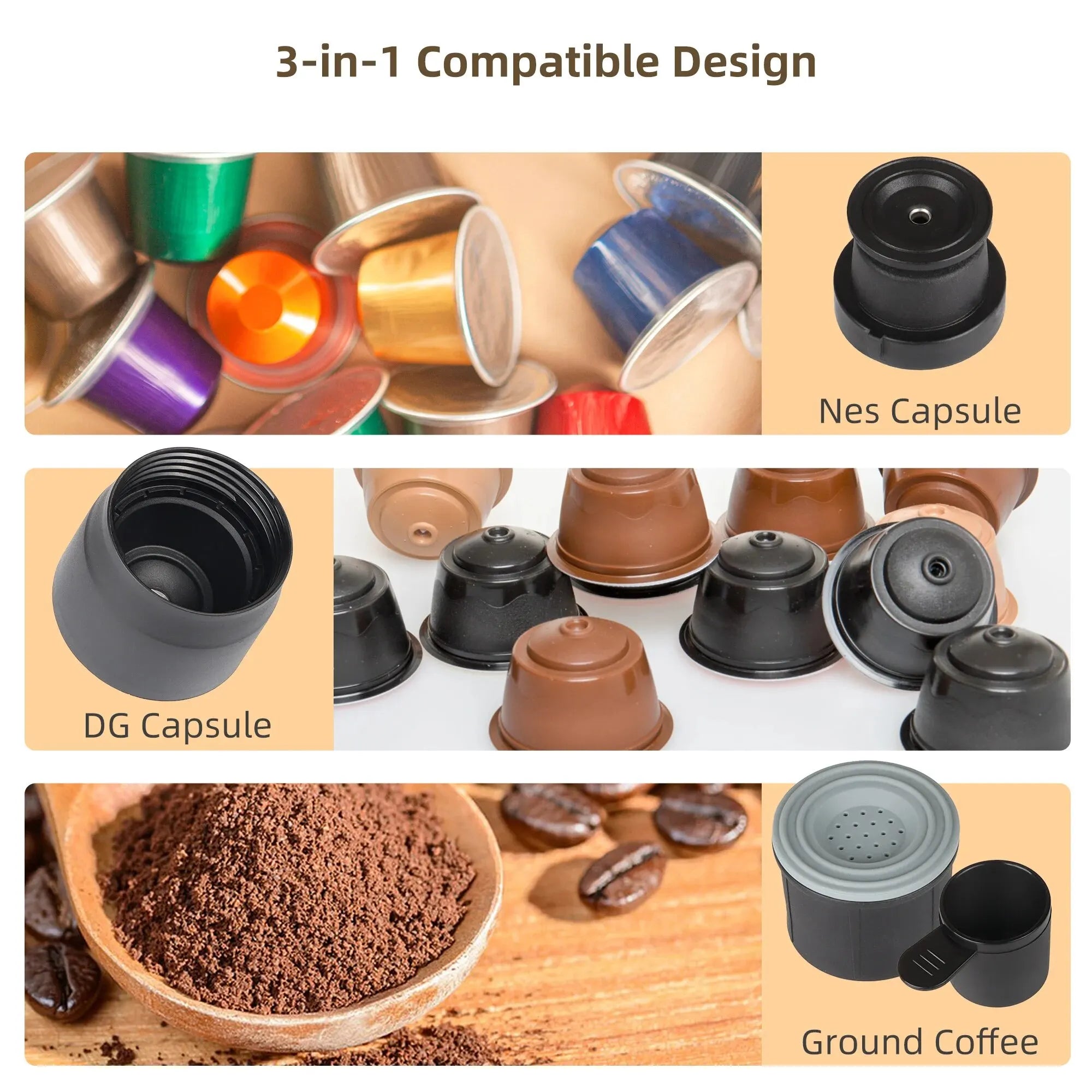 Maliben | Portable Coffee Machine Espresso Machine Hand Press Capsule Ground Coffee Brewer Portable for Travel and Picnic, BioloMix