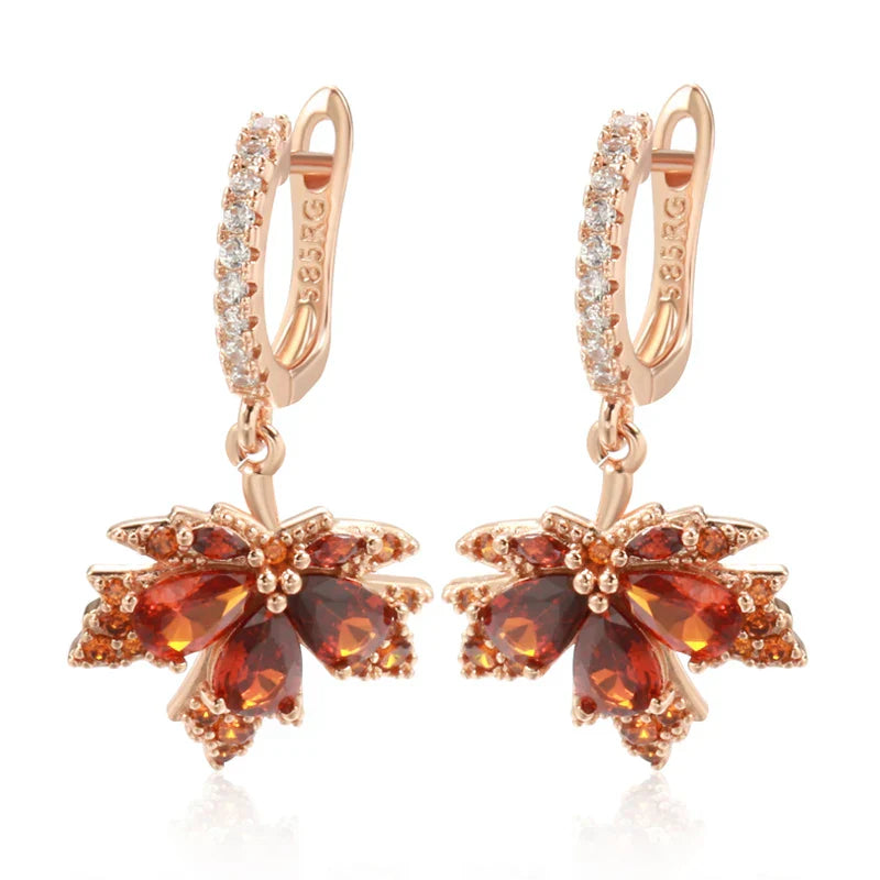 Maliben | Dainty Autumn Maple Leaf Earrings