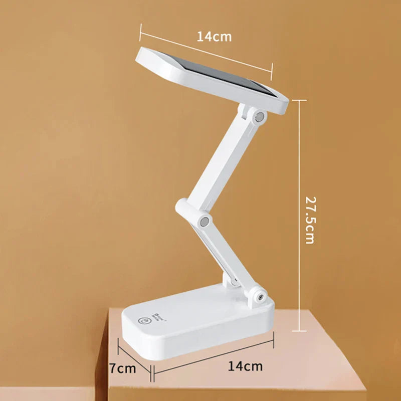 Maliben | Solar Led Table Lamp | Foldable & Dimmable | Usb Rechargeable | Eye-Friendly & Modern