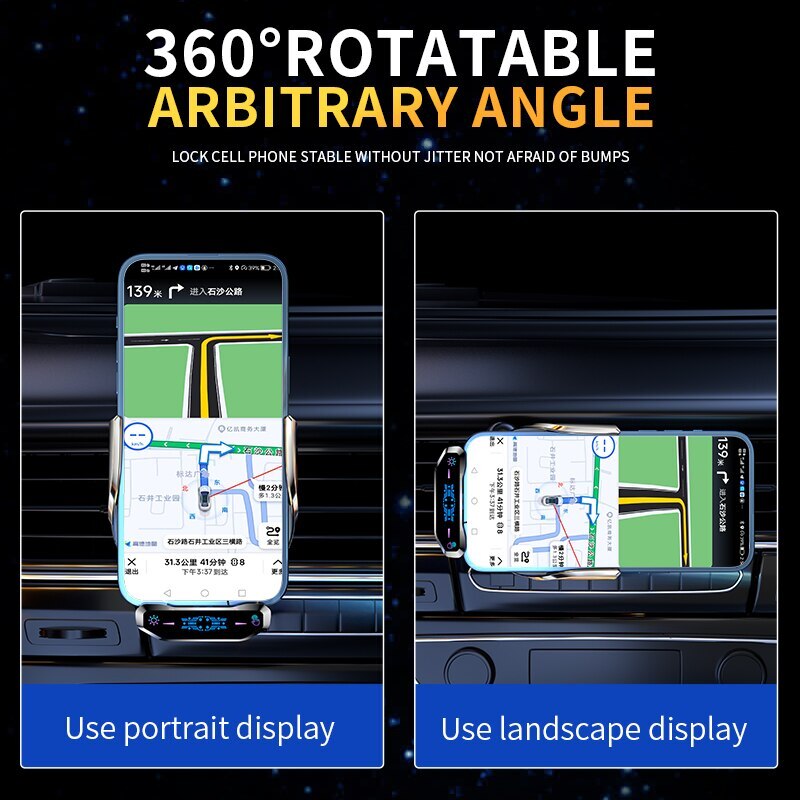 Maliben | Automatic Magnetic Wireless Charging Car Phone Holder
