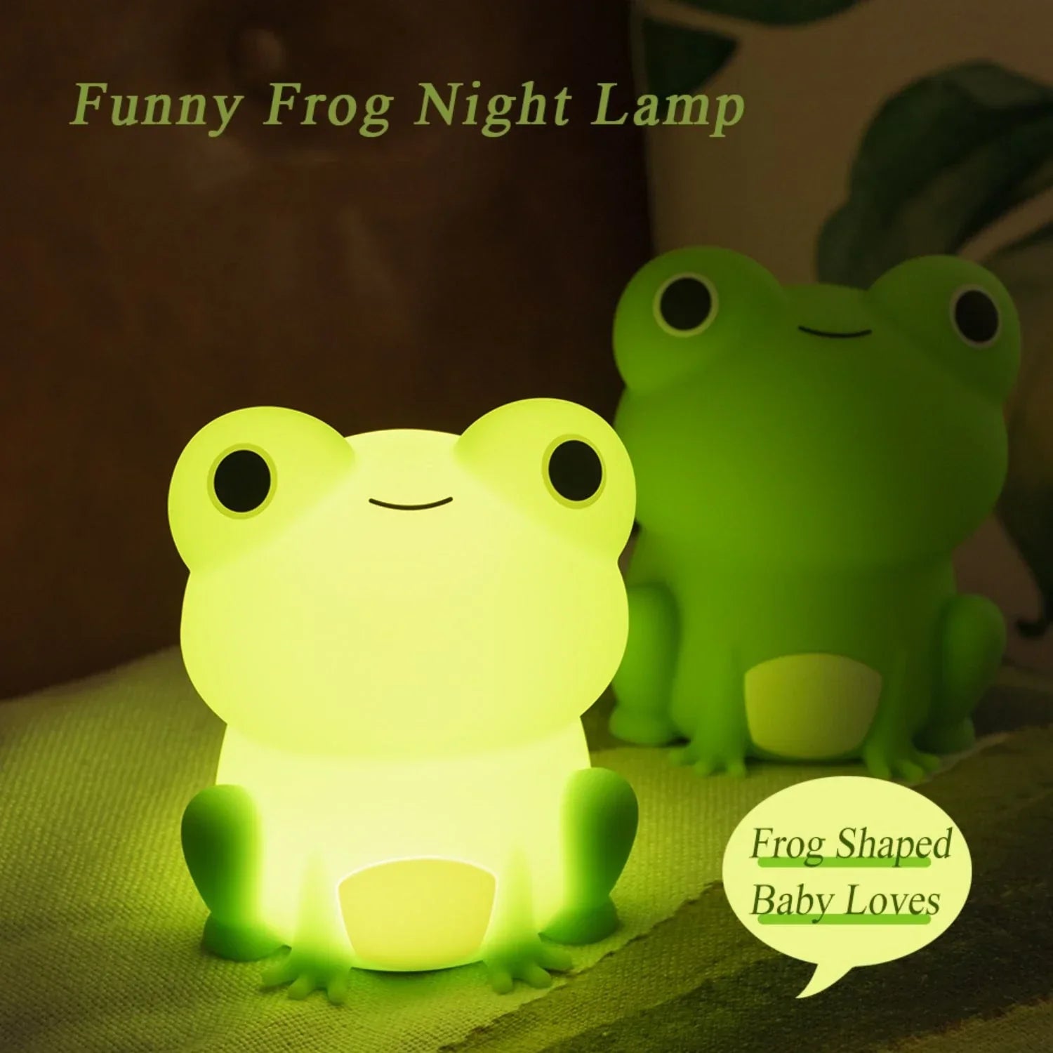 Maliben | Lumofrosch Kids Night Light Frog | Soft Silicone | Color Changing & Timer | Rechargeable