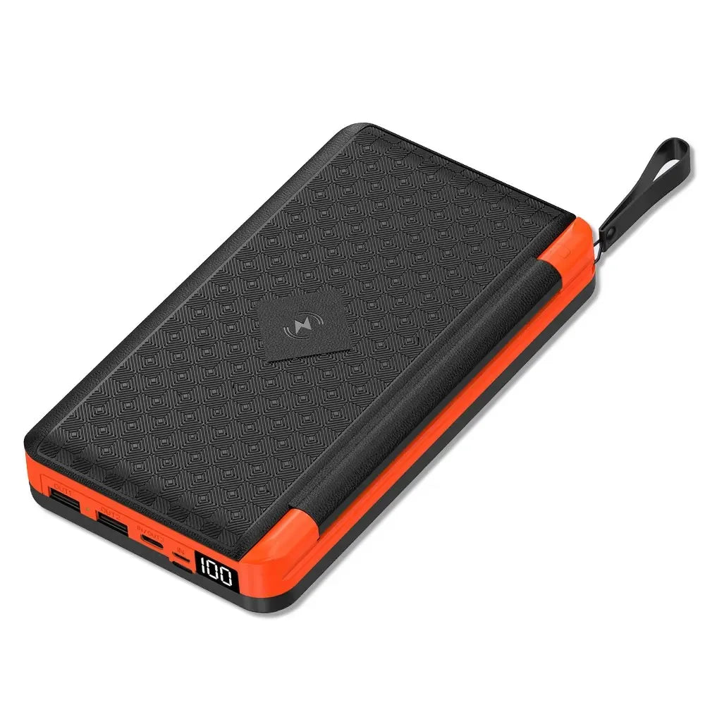 Maliben | Solar Powerbank Voltmate Flip 15w | 10,000/20,000mah | Wireless Qi Charging | Solar Panel Foldable | Waterproof & Shockproof
