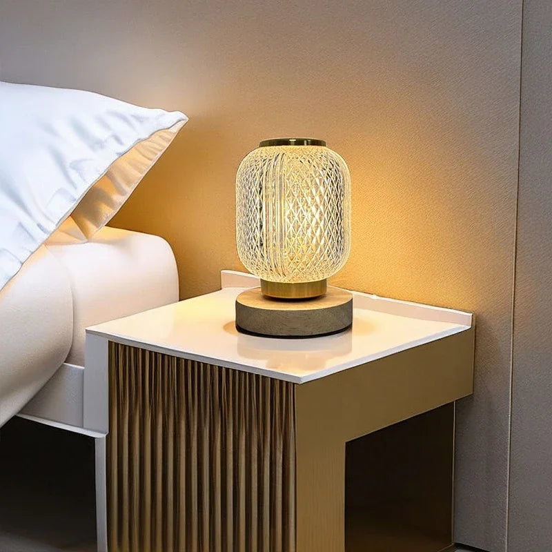 Maliben | Dimmable Crystal Table Lamp - Stylish Golden Dimmable Table Lamp With Luxurious Crystal Design