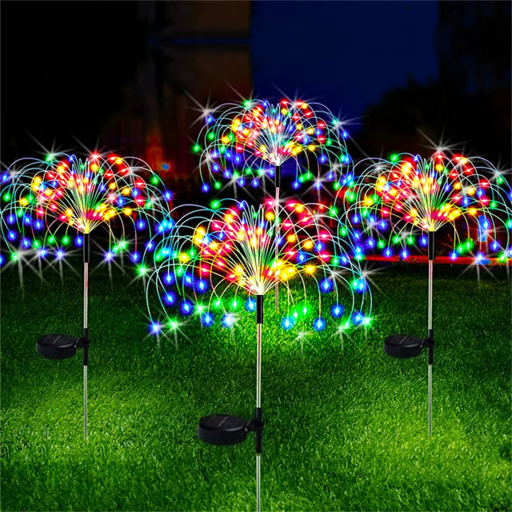 Maliben | Led Solar Firework Fairy Outdoor Pathway Lights
