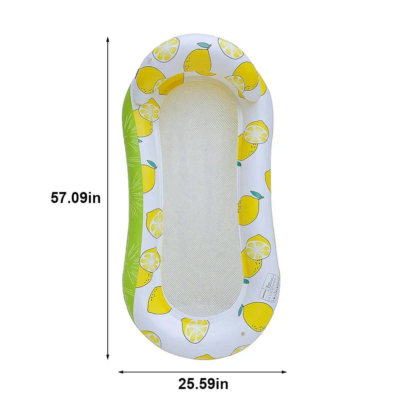 Maliben | Aqualiva Inflatable Swimming Lounger Rooxin | Ergonomic Pool Air Mattress With Mesh & Armrests | For Pool, Lake & Beach