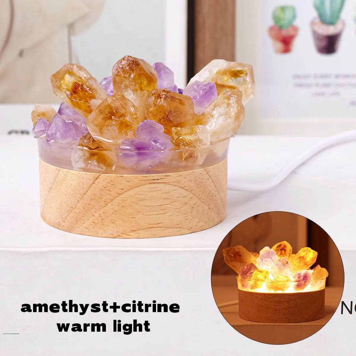 Maliben | Crystal Lamp Natural Stone | Handmade | FenG Shui & Wellness Decor | 150–200 g