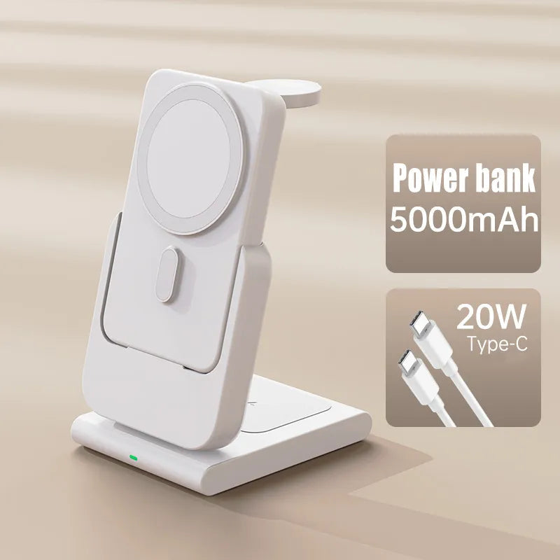Maliben | 3in1 Magnetic Fast Charging Magsafe Power Bank Station