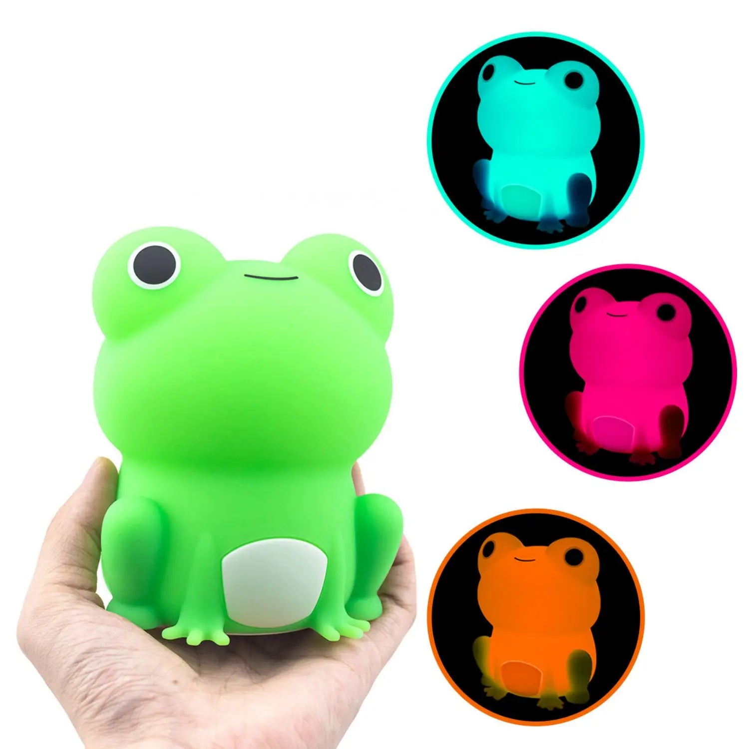 Maliben | Lumofrosch Kids Night Light Frog | Soft Silicone | Color Changing & Timer | Rechargeable