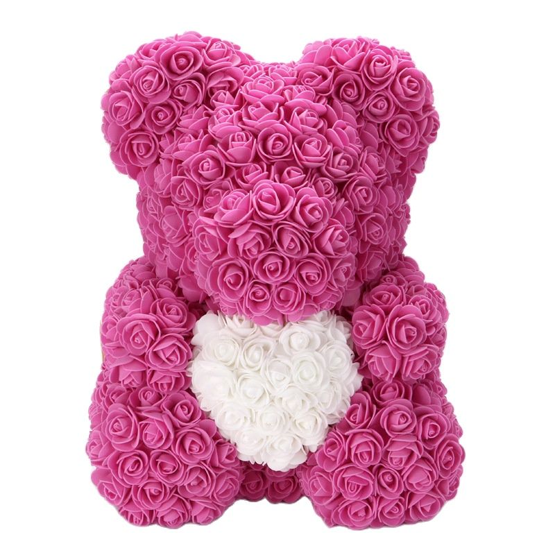 Maliben | Artificial Rose Flowers Teddy Bear
