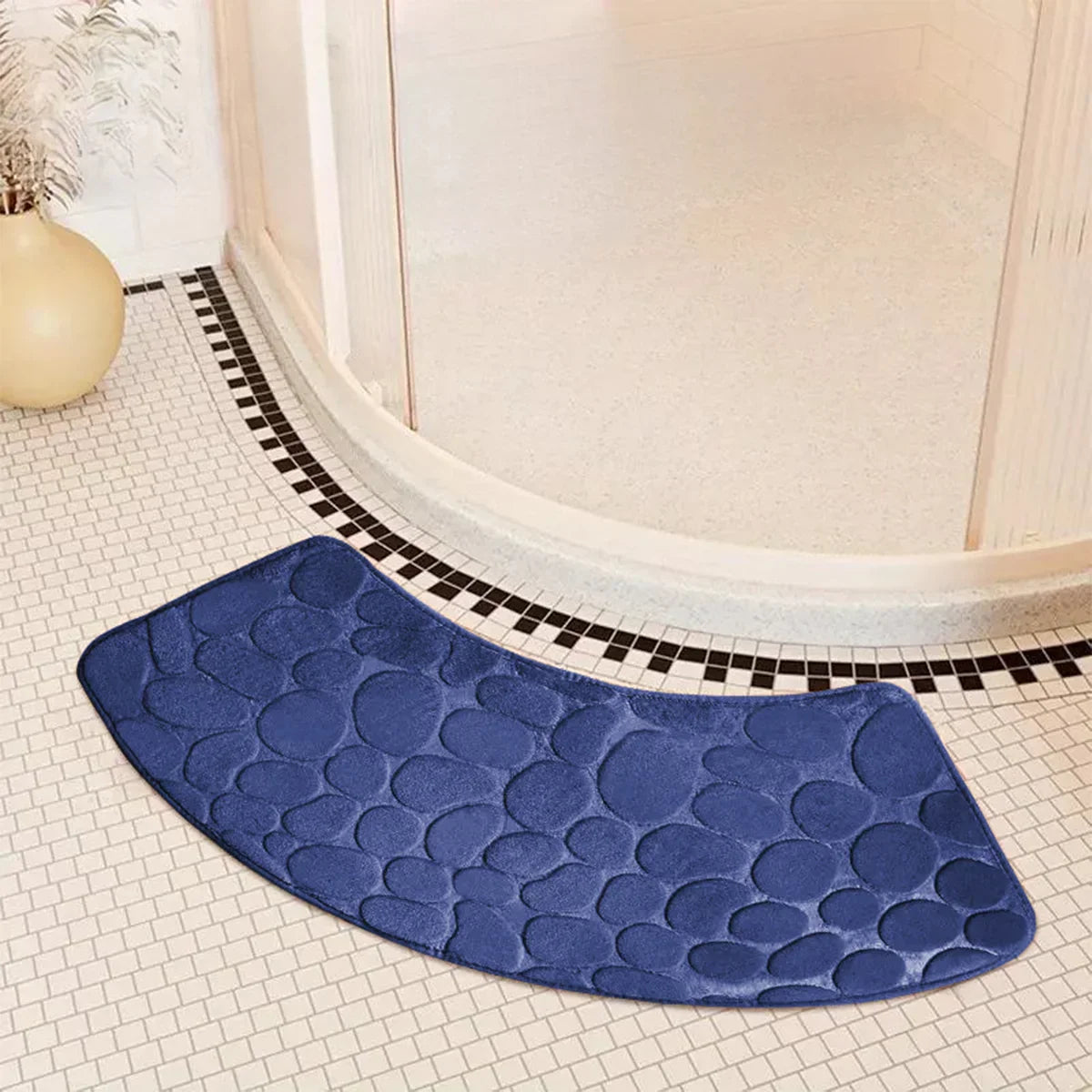 Maliben | Curved Thickened Non-Slip Bath Mat For Shower And Toilet Floor