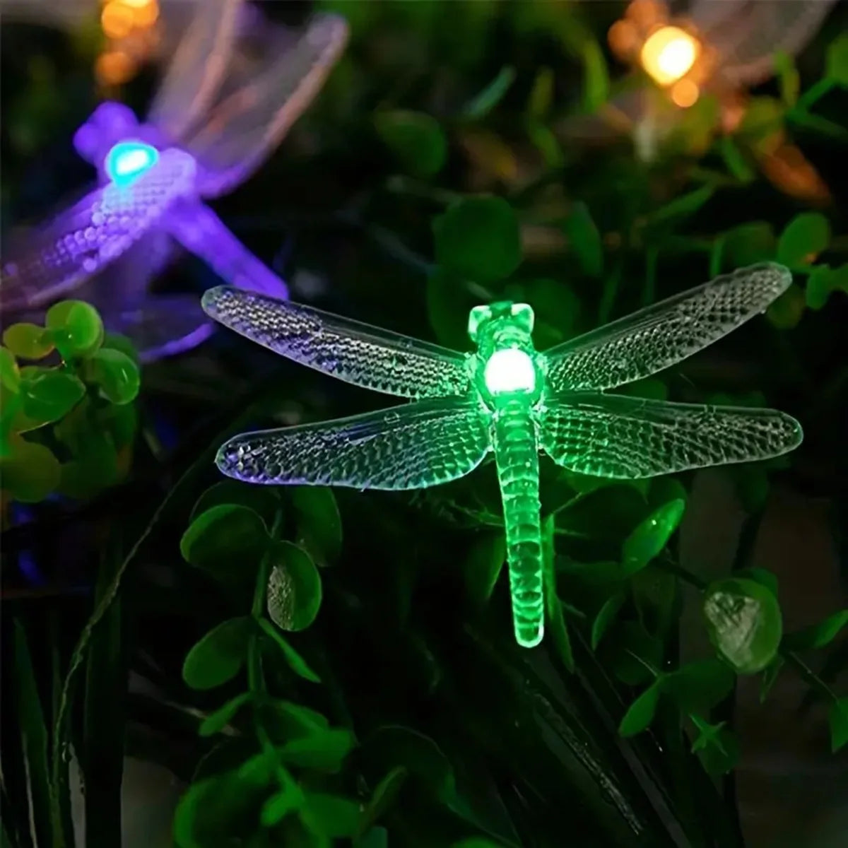 Maliben | Solar String Lights LuMila | 5 m With 20 Dragonfly Leds | 8 Modes | Waterproof & Suitable For Outdoor