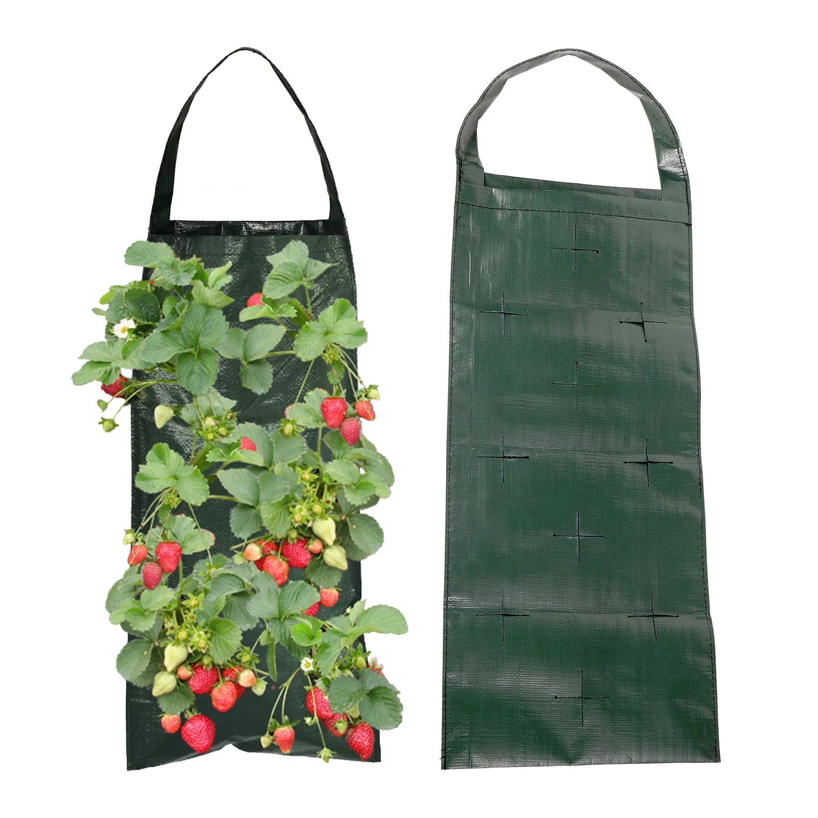 Maliben | Vertibloom Wall Planting Bag For Strawberries & Herbs | 6/8/10 Pockets | Vertical Garden Planting Bag Made Of Pe For Indoor & Outdoor