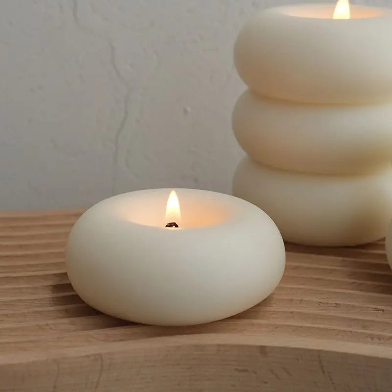 Maliben | Donut Aromatherapy Candle Round Smokeless