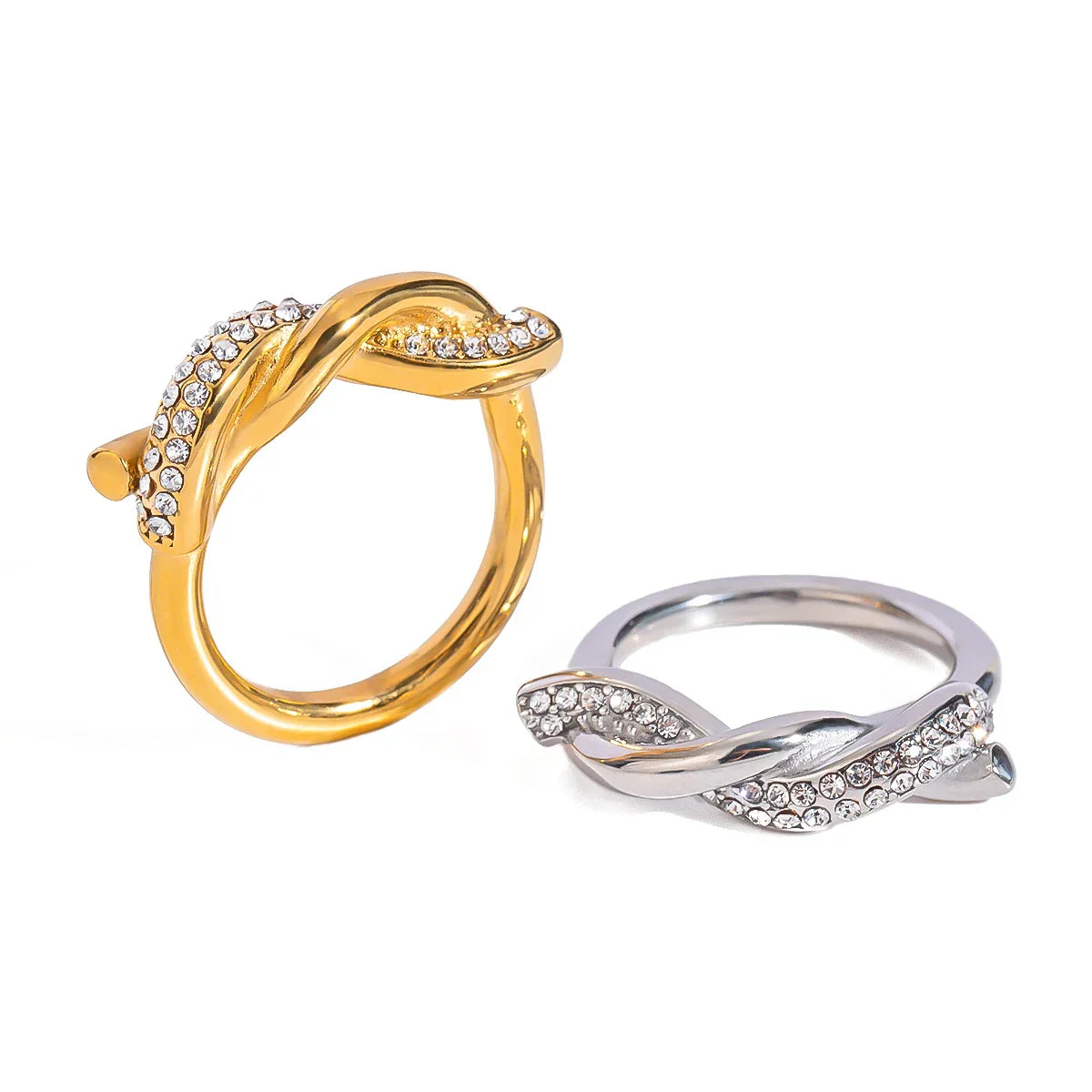 Maliben | Intertwined Diamond Accent Ring